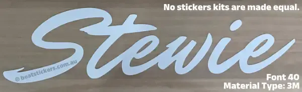 Vinyl cut boat stickers with no background