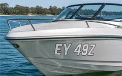 custom made boat rego stickers